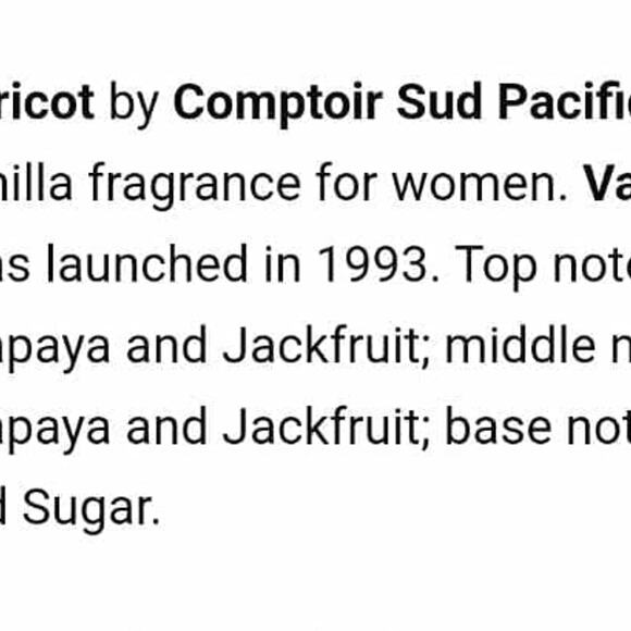 VANILLE ABRICOT by COMPTOIR SUD PACIFIQUE 3.3 oz / 100 ML EDT in box - Picture 5 of 6